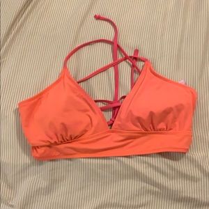 Athleta strappy coral bikini top
